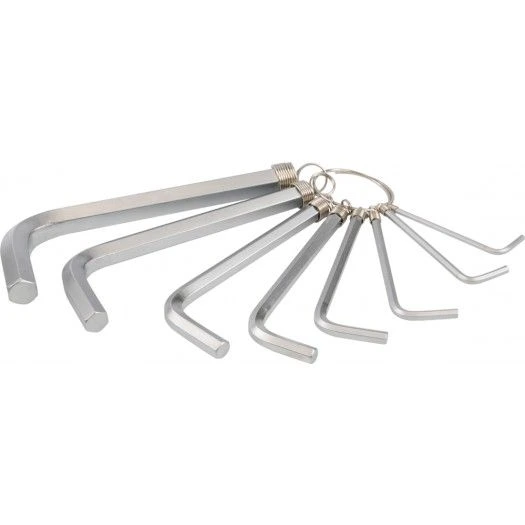 YATO Ключі 6-гранні Г-подібні YATO : Cr-V, М2-10 мм, 8 шт.  | YT-0503