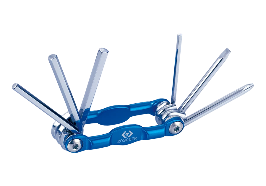 KING TONY Алюминиевый складной мультитул, 6 предметов (снят с производства) | 20306PR