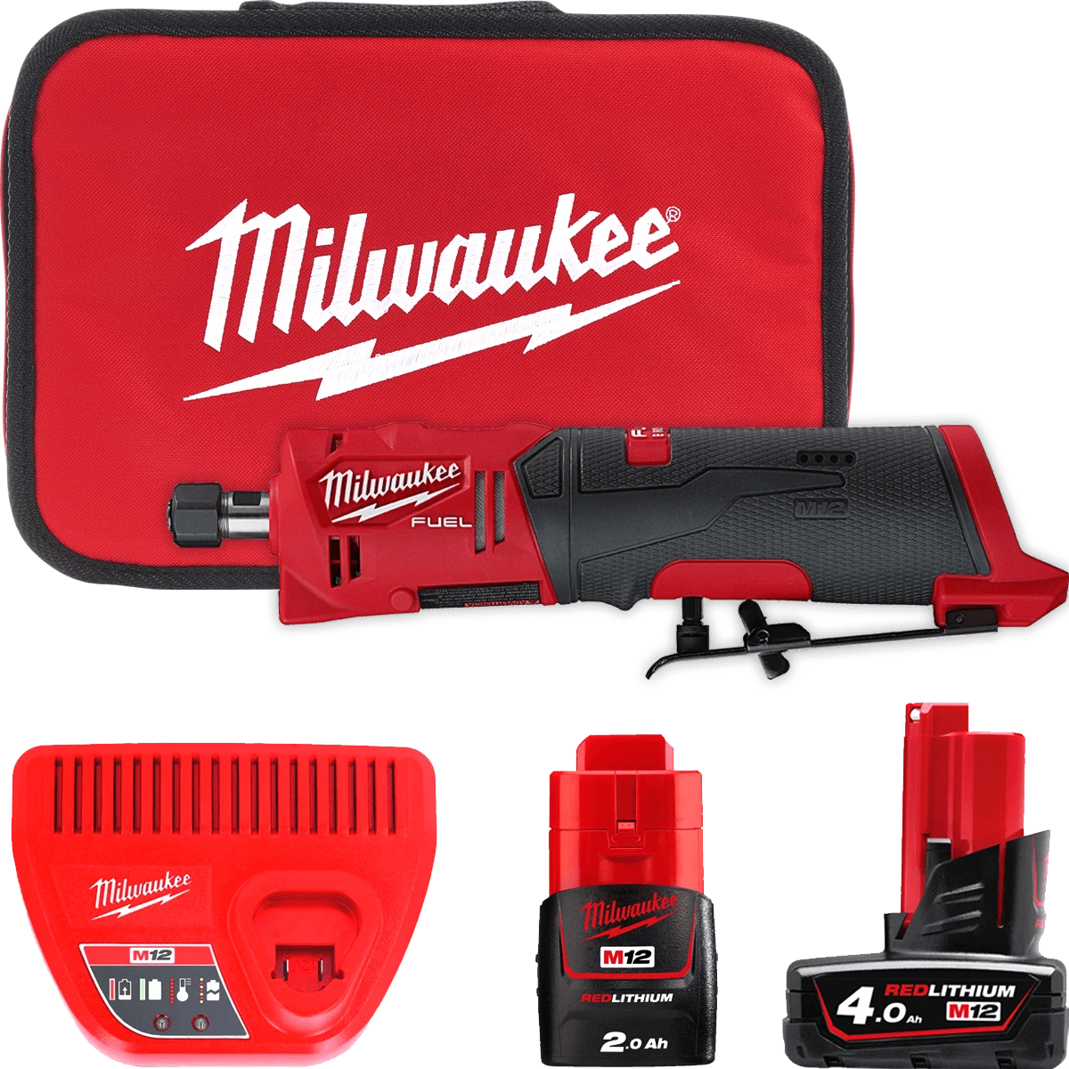 MILWAUKEE Прямошлифовальная машина аккумуляторная бесщёточная M12 FDGS-422B FUEL 4933471436 | 493347