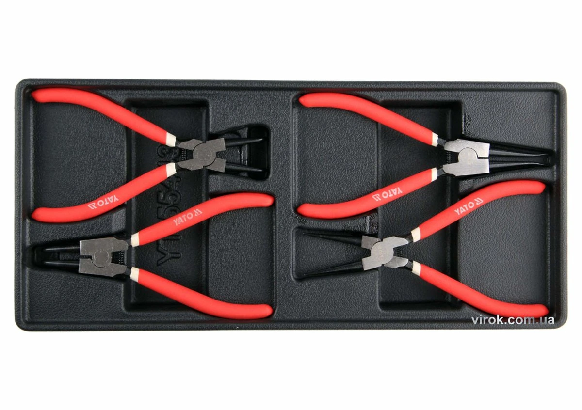 YATO Вклад до інструментальної шафи YATO, знімачі стопорних кілець, L=180 мм, 4 шт.  | YT-55443