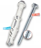 KPR-FAST Дюбель с удлиненной распорной частью с нержавеющим шурупом с шестигранной головкой 10 х100