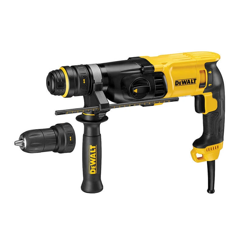 DeWalt D25134K Перфоратор, 3 режима, мощность 800 Вт, с быстросъёмным 13 мм быстрозажимным патроном