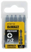 Набір біт DeWALT, ударні, IMPACT TORSION EXTREME, Pozidriv, Pz2, L=57 мм, 5 шт