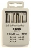 FELO Набор бит 73 мм 0,5х3,0 / 0,6х3,5 / 0,8х4,0 / 1,0х5,5 / 1,2х6,5 мм 5 шт. // 03091716