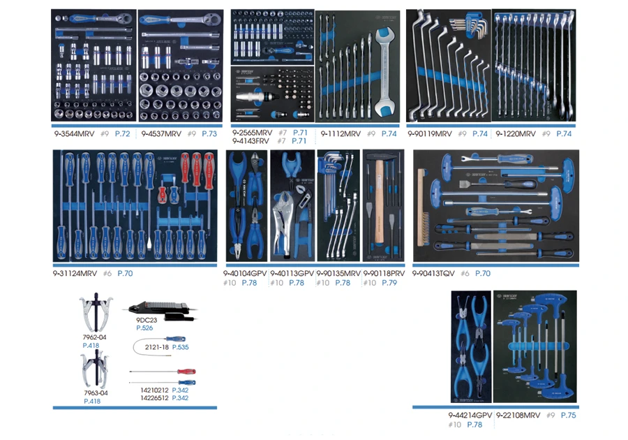KING TONY Набор инструментов для тележки 325 пр.(Ложементы) (EVA ложемент) с тележкой 87634-7B | 963