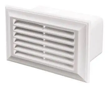 Решітка вентиляційна торцева 88х137 мм, розємна, нахилені жалюзі, фланець 55х110 мм Air | 61-275-1