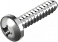 Саморез нержавеющий с полукруглой головкой DIN 7981 F с затупленным концом