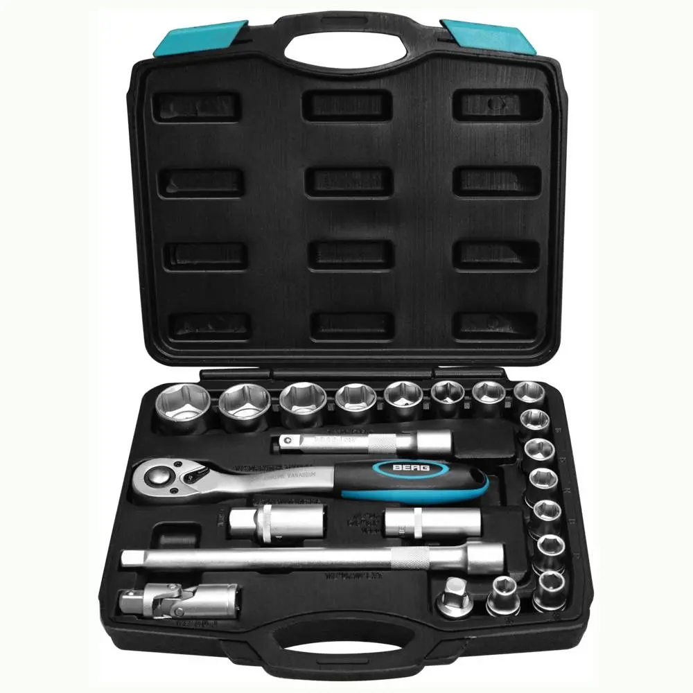Набір головок 1/2 (10-32мм), Cr-V, 22шт Berg | 52-109