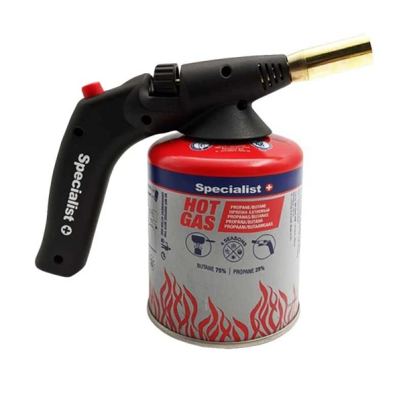 Specialist+ 68-003KIT Комплект пальник газовий з п'єзопідпалом, + баллон Пропан/Бутан 25/75%, 450 гр