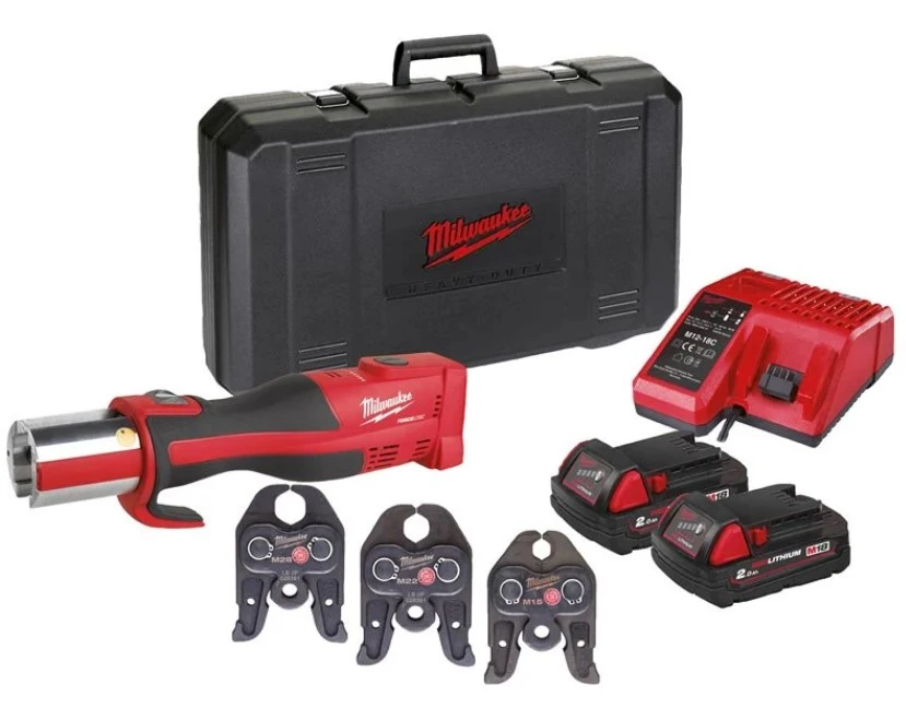 MILWAUKEE Аккумуляторный компактный бесщеточный инструмент для обжима труб M18 BLHPT-202C V-SET FORC