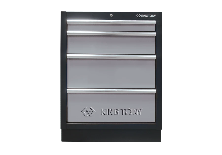 KING TONY Тумба инструментальная серая 4 полочная (станочная) 680 x 460 x 910мм | 87D11-04A-KG