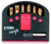 FELO Набор бит Swіft DIAMANT 25 мм PZ/PH + магн. держатель 7 шт IP. // 02060381