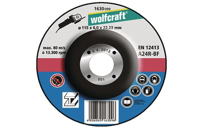 Wolfcraft зачистной диск Ø 115 x 6,0 x 22,2 // 1630099
