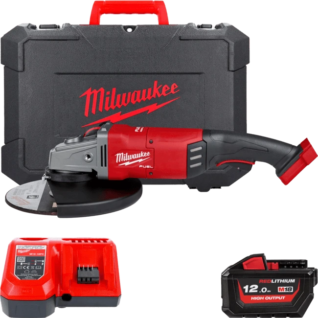 MILWAUKEE Шліфмашина кутова акумуляторна , M18 FLAG230XPDB-121C, Ø230мм  | 4933464115