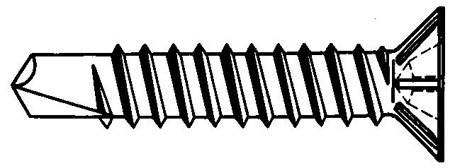 Саморез белый со сверлом с насечками 3,9х19