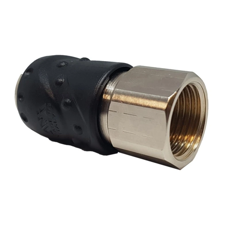 ANI Spa Разъём б/с 17/E D.8, тип "мама", соед. "ёлочка" под резиновый шланг с внутр. Ø6мм, обрезинен