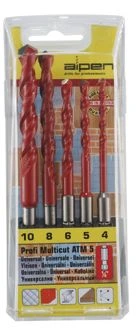 ALPEN Набор универсальных свёрл 6-KANT ATM 5 0000100805100