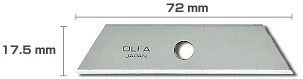 Лезвие OLFA SKB-2/5B трапециевидное для SK-4, 17,5х72х0,6мм, 5шт