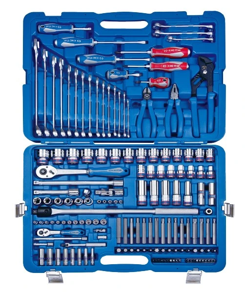 KING TONY Набор инструментов универсальный 153 ед. 1/4"+1/2" 12-ти гранные | 7053MR01