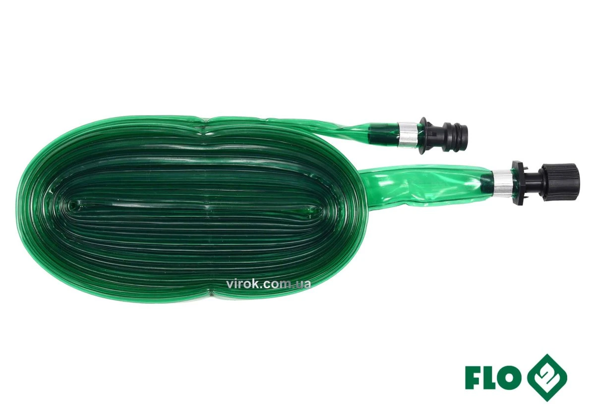 FLO Шланг плоский з отворами для зрошування : l=7.5м, Ø=16 мм, ПВХ, з швидкосполуч. наконечниками | 
