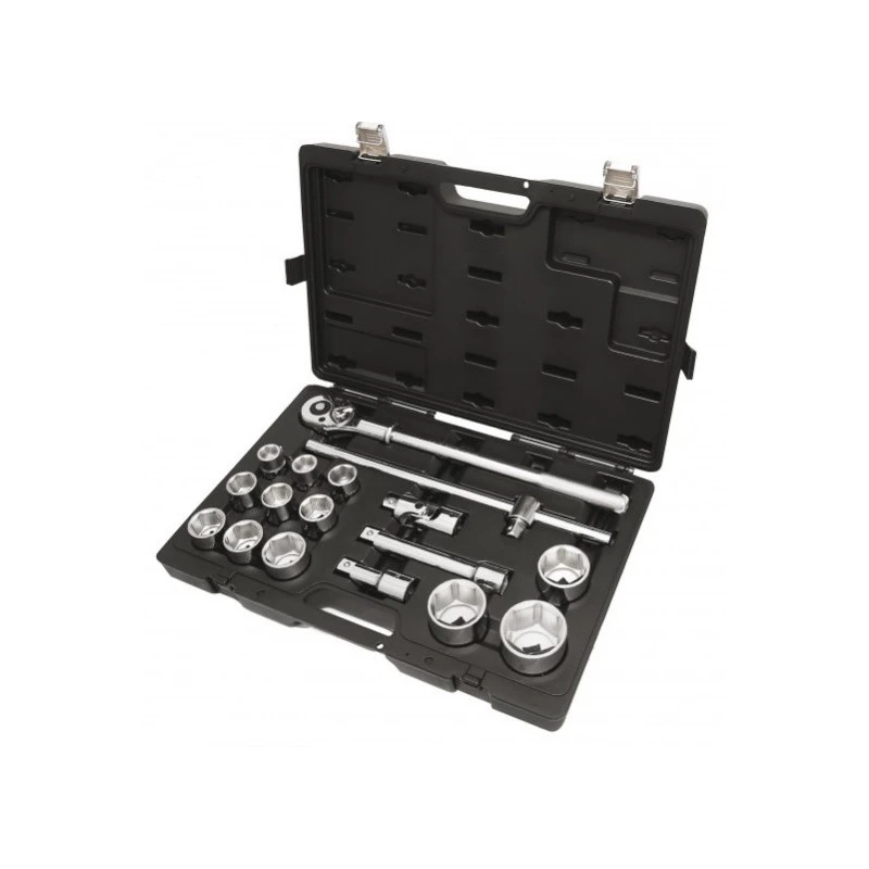 BETA Набор головок 3/4" 17 ед. 6-ти гранные (22-55мм) с трещоткой 928E/C17 BETA | 009282017