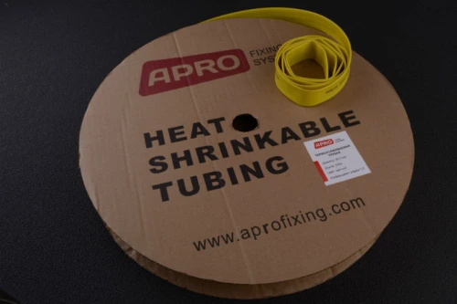 Термоусаживаемая трубка 25мм желтая 50м APRO