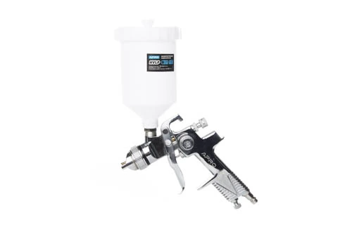 Краскораспылитель HVLP Ø1,3мм в/б пласт. 600мл (хром) APRO