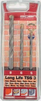 ALPEN Набор свёрл по камню Long Life TSS 3 0000700103100