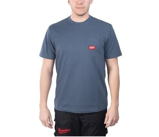 MILWAUKEE Футболка с короткими рукавами синяя размер L | 4932493015