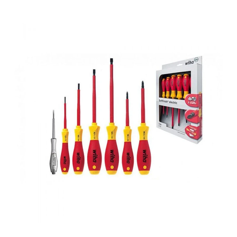 Wiha W35395 Отвертка диэлектрическая Soft Finish electric slimFix PZ1 х 80