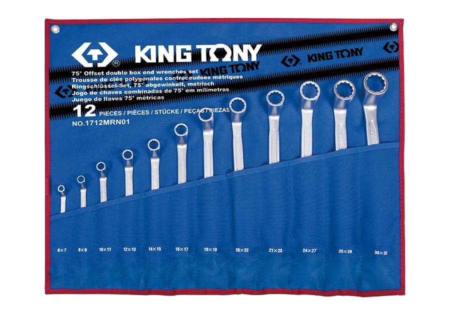 KING TONY Набор накидных ключей 6~32 mm, 12 предметов | 1712MRN01