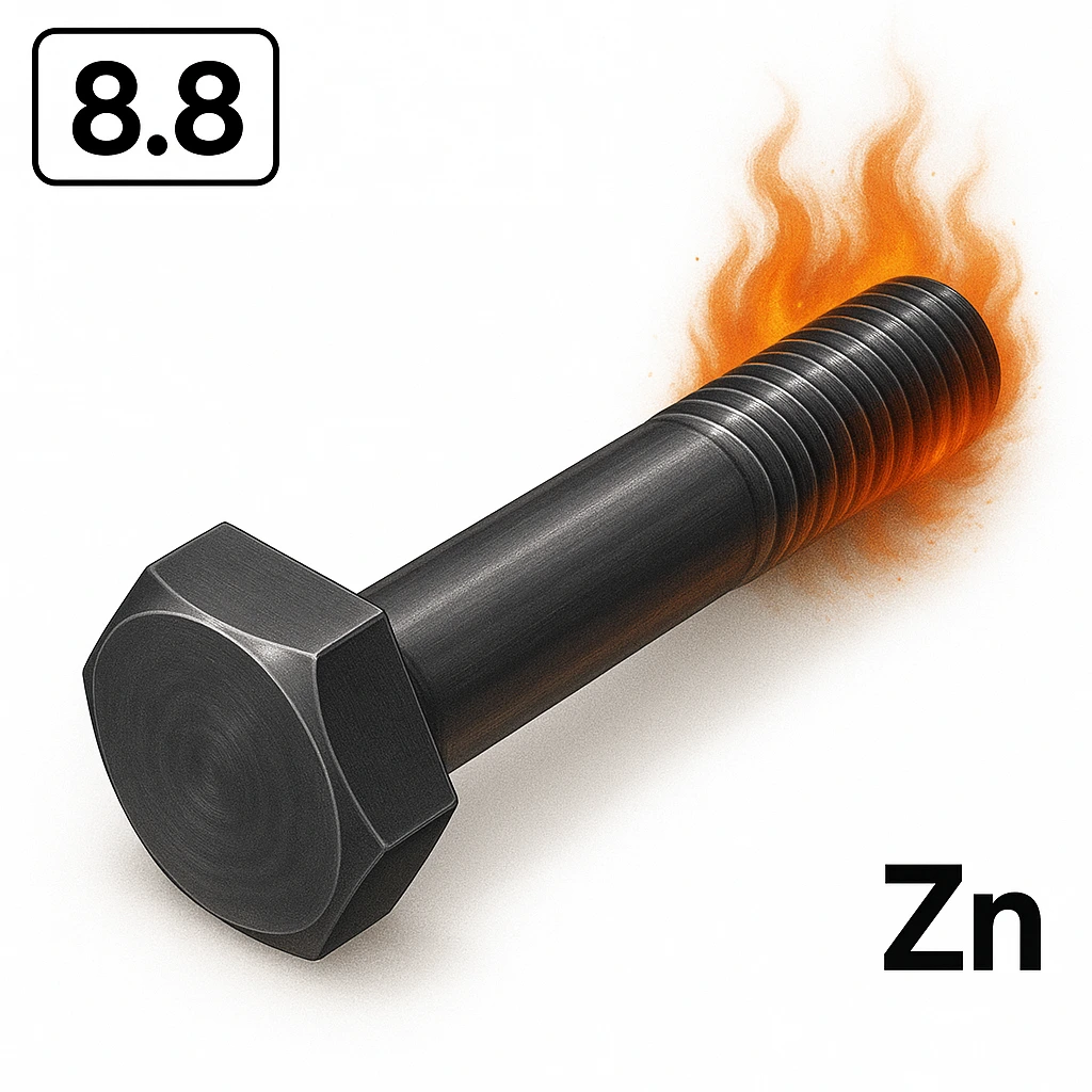 Болт DIN 931 M24x300 8,8 цинк гарячий