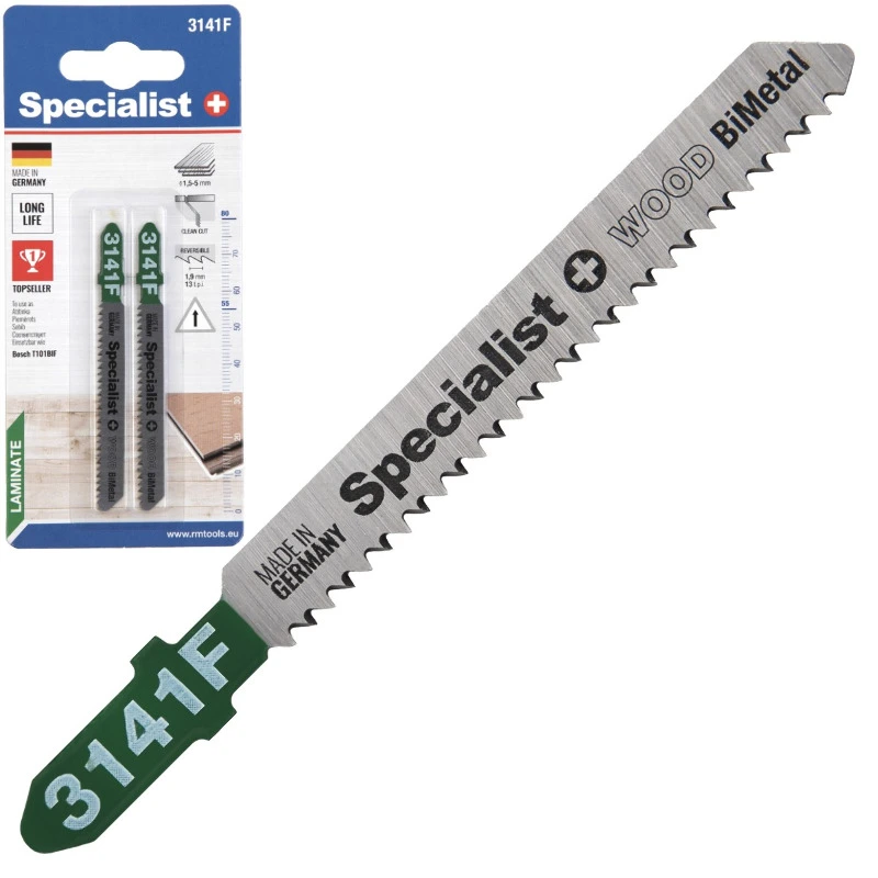 Specialist+ 63-3141F Набір полотен для лобзика для ламінату