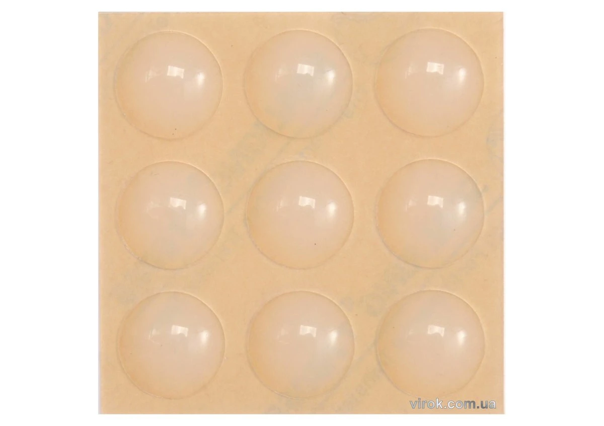 VOREL Прокладка силіконова самоклеюча під меблі , 15мм, набір 9шт  | 74913