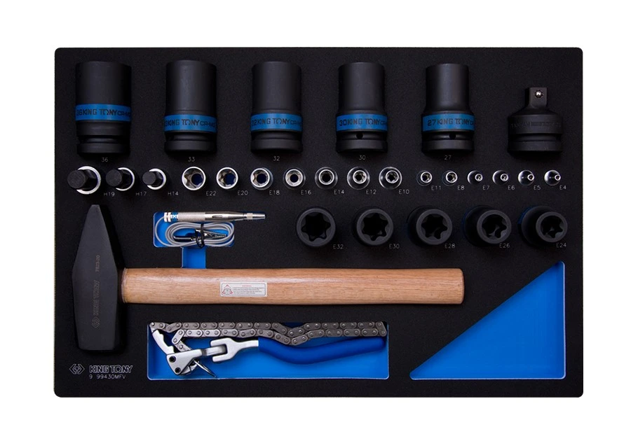 KING TONY Набор инструмента комбинированный 30 предметов (EVA ложемент) | 9-99430MFV