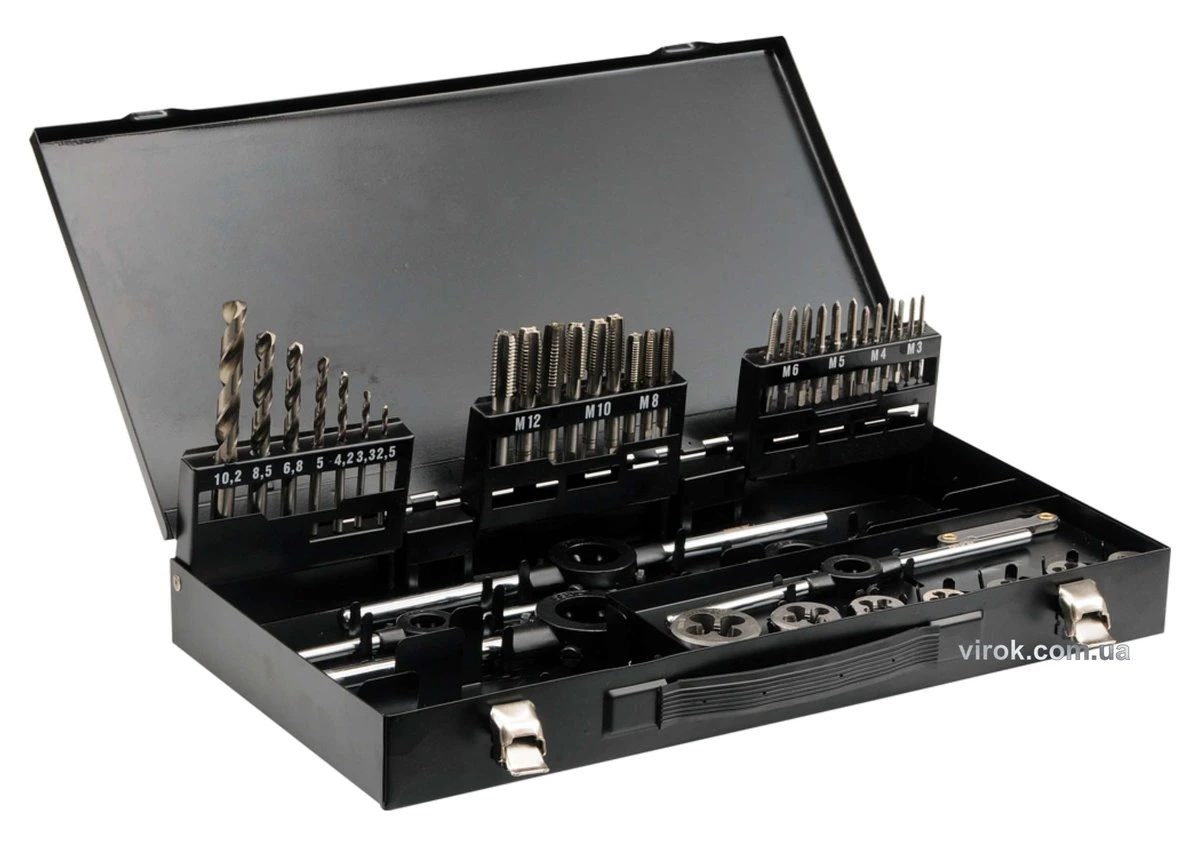 YATO Мітчики і плашки YATO : М3-М12, Набір 44 шт.  | YT-2978