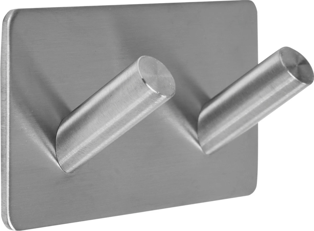 FALA Гачок подвійний, косий для санвузлів приклейовальний на 2-сторонньому скотчі 3М; 45х90х25 мм | 