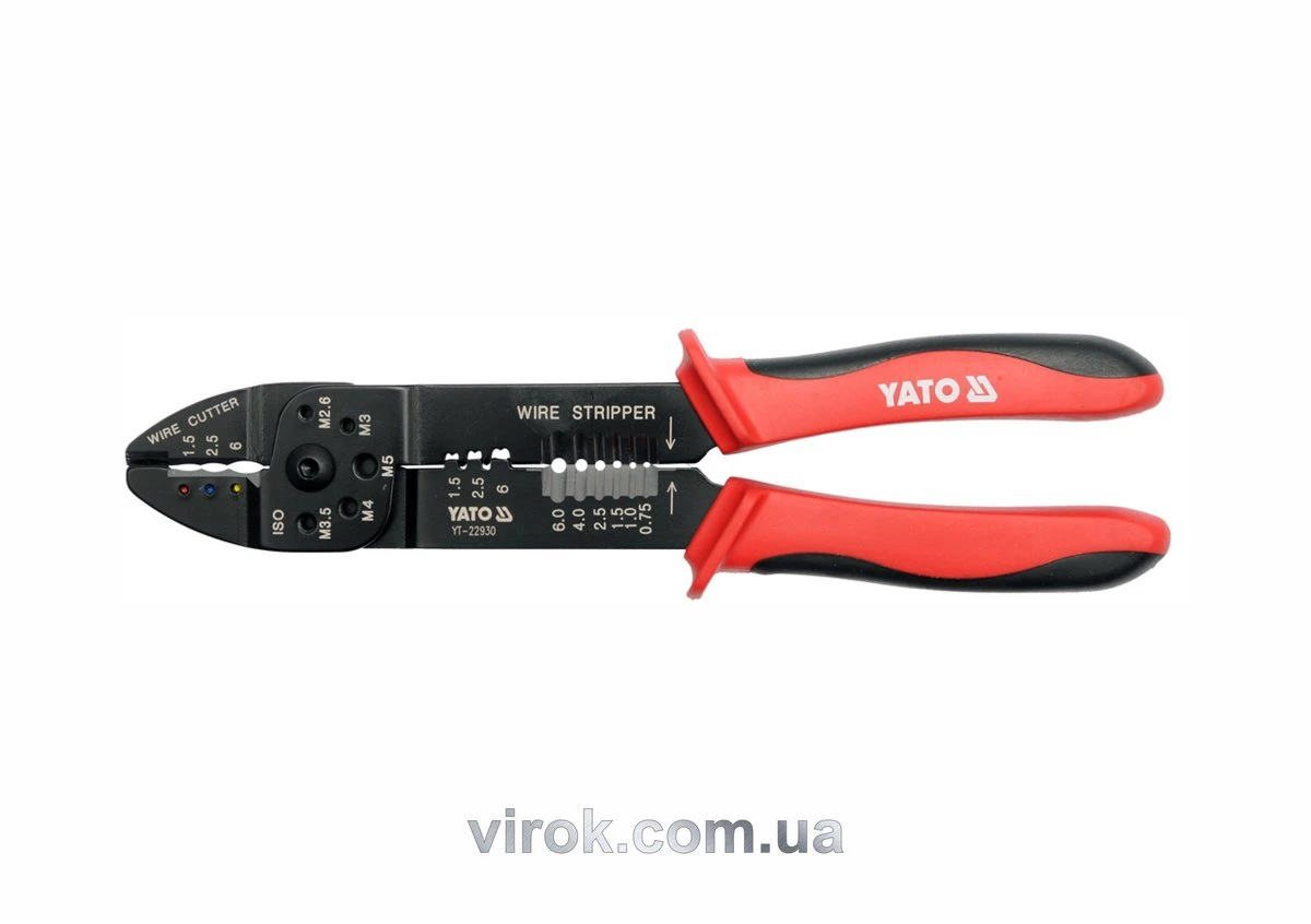 YATO Знімач ізоляції YATO, L=240 мм, Ø=1.5-6.0 мм  | YT-22930