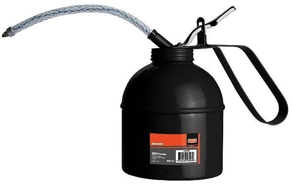 BAHCO BOD4200 Масленка металлическая с насосом, два стальных клапана жесткий и гибкий носики; 0,2 л.