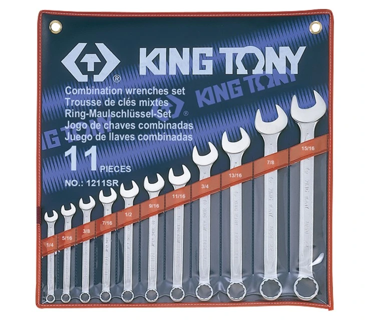 KING TONY Набор ключей дюймовых 11шт. (1/4"-15/16") | 1211SR