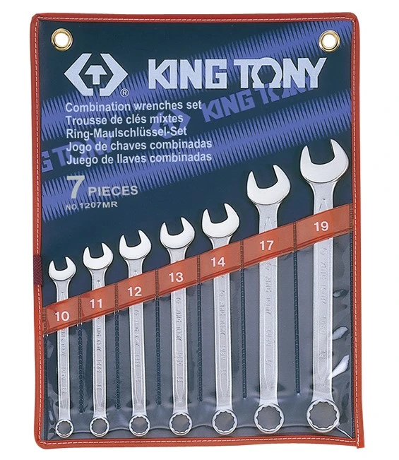 KING TONY Набор ключей комби 7шт. (10-19мм) | 1207MR