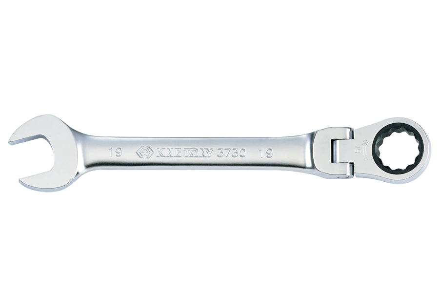 KING TONY Ключ комбинированный 24 мм з карданом и трещоткой | 373024M