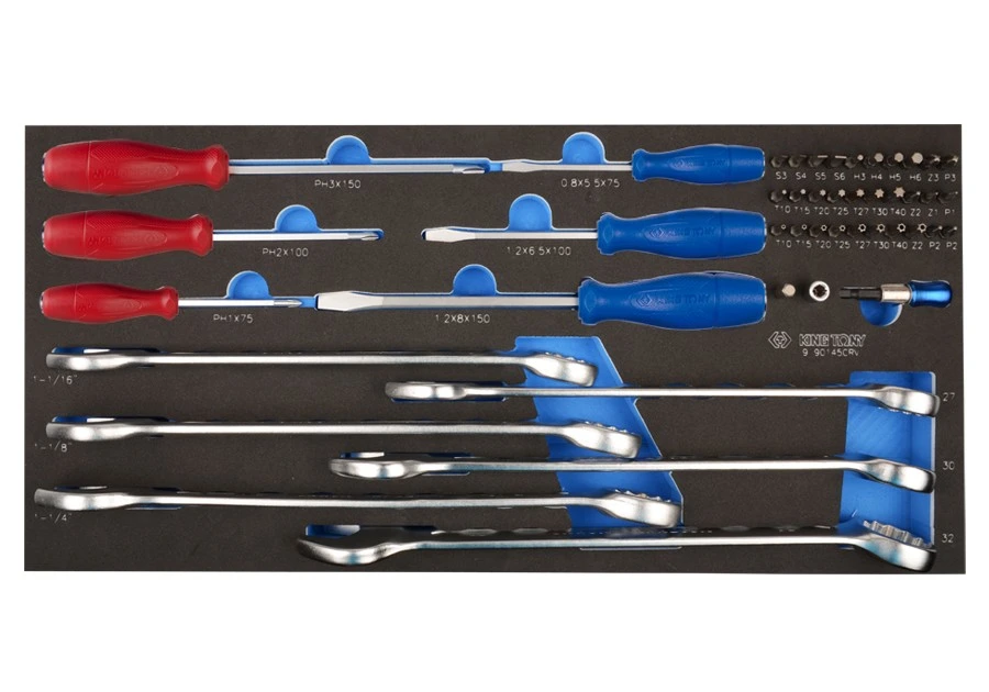 KING TONY Набор инструмента комбинированный 45 предметов (EVA ложемент) | 9-90145CRV