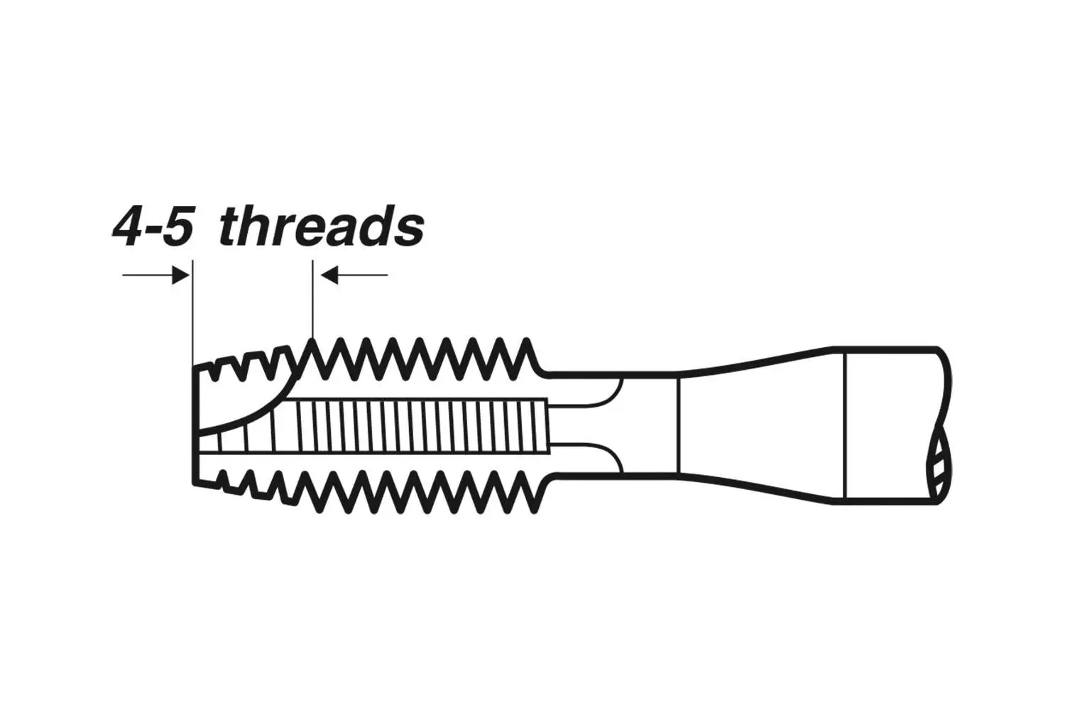 Метчик VOLKEL машинный G(BSP) 1/2х14, HSS-E, DIN 5156, форма В, 25x125 мм, трубная (78518)
