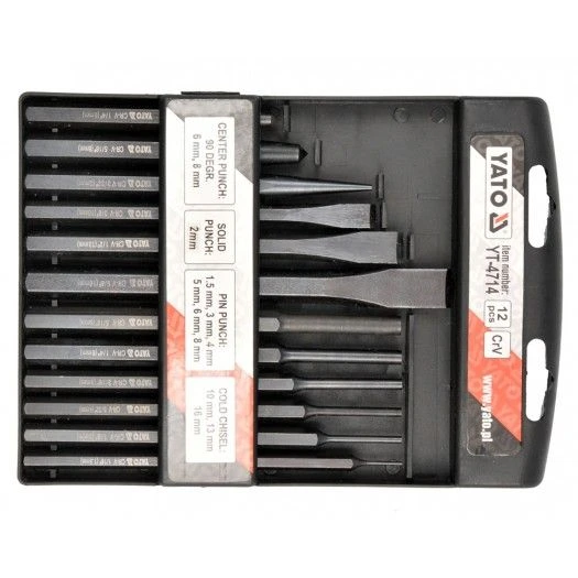 YATO Зубило, кернер і пробійник YATO, Набір 12пр.  | YT-4714