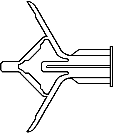Дюбель "Бабочка" PE для основы 4-12 мм
