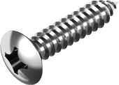 Саморез нержавеющий с полупотайной головкой, шлиц PH, DIN 7983 H или ISO 7051