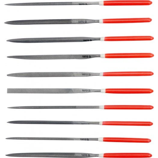YATO Надфілі YATO : L= 140/65 мм, b= 3 мм. Набір 10 шт.  | YT-6163
