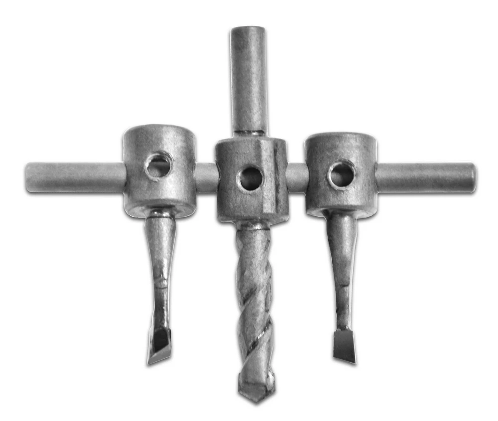 22-019 Свердло по склу і плитці, центральне + 2 бокових, 20-170мм | Україна