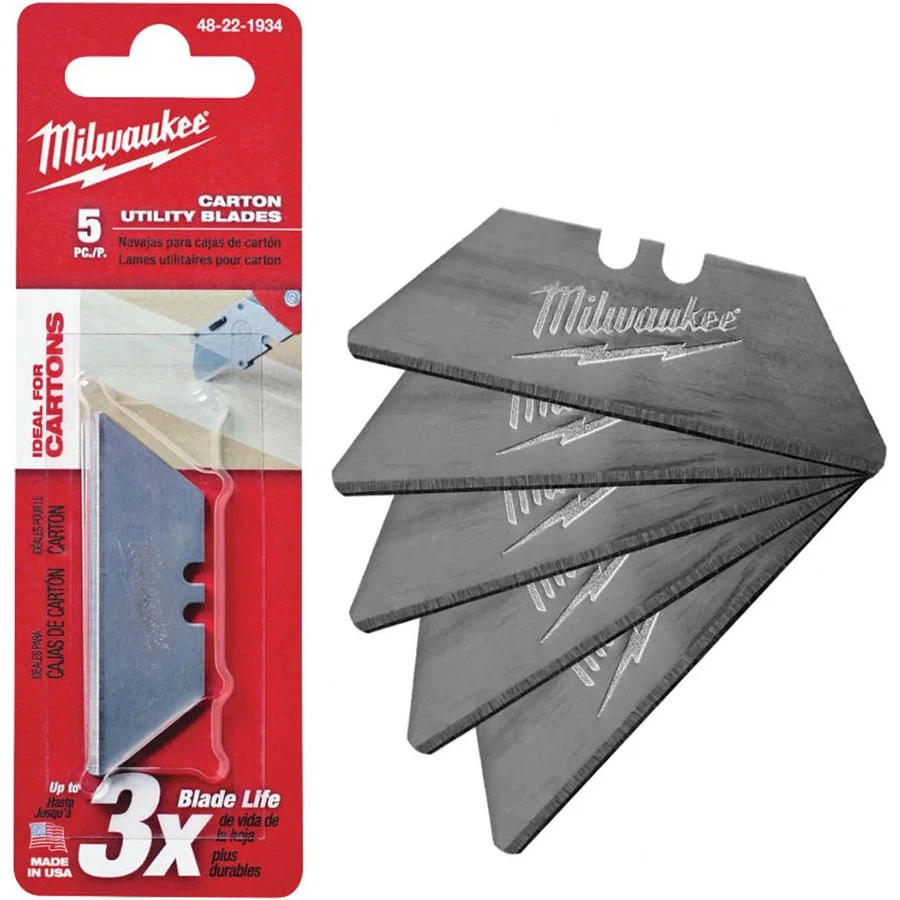MILWAUKEE Леза змінні трапецієподібні для різання картону , (5шт) | 48221934